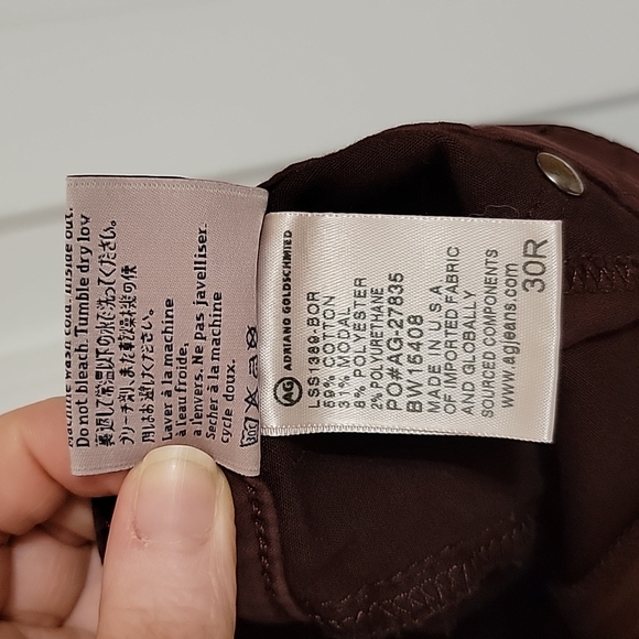 AG Adriano Goldschmid The Legging Ankle / Super Skinny Ankle - Dark Sangria - Picture 7 of 8